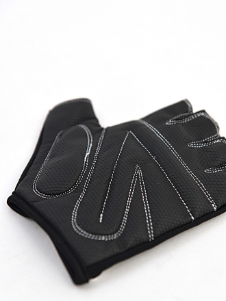 Перчатки для фитнеса unisex кожа черный Q12, фото 2