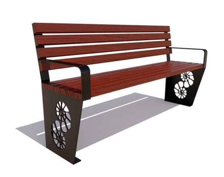 Скамейка садовая Ракушка лиственница 1,8 м, фото 3