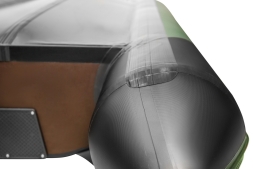 YACHTMAN-280 СК (Яхтман) зеленый-черный (лодка ПВХ под мотор с усилением), фото 3