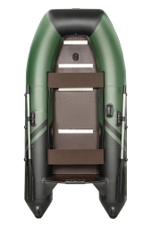 YACHTMAN-280 СК (Яхтман) зеленый-черный (лодка ПВХ под мотор с усилением), фото 7