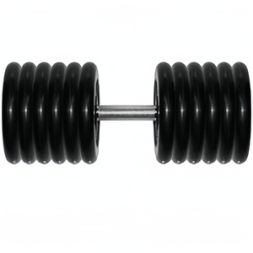 Гантель 61 кг черная неразборная