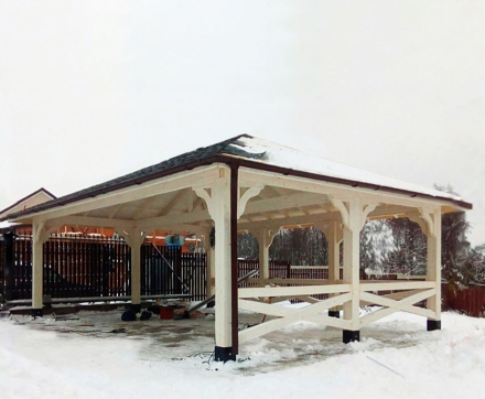 Навес для трех машин ЛИОН Базовая комплектация, фото 1