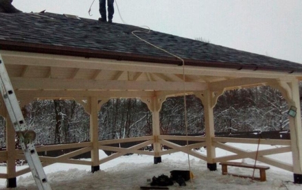 Навес для трех машин ЛИОН Базовая комплектация, фото 3