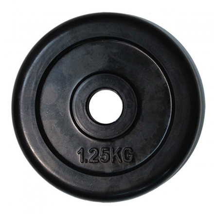Диск обрезиненный ZSO черный Classic  D-26,  1,25 кг, фото 1