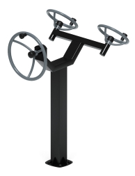 Рули (положение стоя) серый - Уличный тренажер - СТ 103-13, фото 4