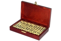 Домино в деревянной шкатулке без флока (6 точек)