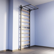 Шведская стенка со скалодромом Rock-s черная