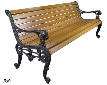 Скамейка уличная Лев, Сосна 1,8 м, фото 2