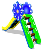 Детская горка Василек Г002 H=1250 для игровых площадок Детская горка Василек Г002 H=1250 для игровых площадок
