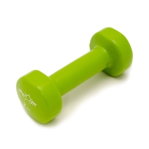 Гантель виниловая DB-101 2 кг, зеленая