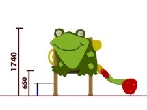 Горка Лягушка 08109 H=650 для детской площадки Горка Лягушка 08109 H=650 для детской площадки