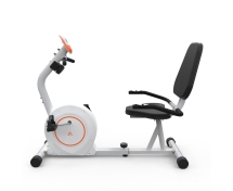 Велотренажер DFC B504RWO магнитный (белый корпус, оранжевая полоса)
