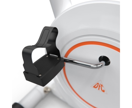 Велотренажер DFC B504RWO магнитный (белый корпус, оранжевая полоса), фото 9