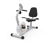 Велотренажер DFC B504RWO магнитный (белый корпус, оранжевая полоса)