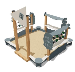 Песочница ВСТ 5658 со спойлерами и счетами для детской площадки, фото 3