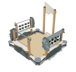 Песочница ВСТ 5658 со спойлерами и счетами для детской площадки, фото 4