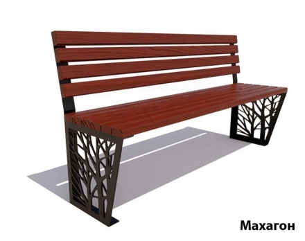 Парковая скамейка Роща, Лиственница  (без подлокотников) 1,2 м, фото 3