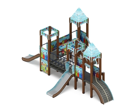 Детская игровая площадка Королевство (Коты) ДИК 1.15.04-21 H=900, фото 3