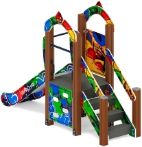 Горка Малыш (Граффити) - ИО 41.01.01-03 - Н=750 Горка Малыш (Граффити) - ИО 41.01.01-03 - Н=750