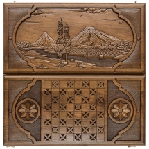 Нарды резные "Долина Арарата" 60, Haleyan Нарды резные "Долина Арарата" 60, Haleyan