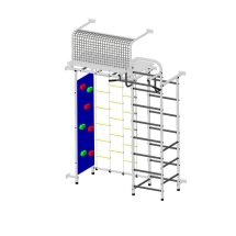 Спортивный комплекс Пионер 10ЛМ со скалодромом бело/серый