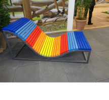 Шезлонг деревянный цветной Лето  6417