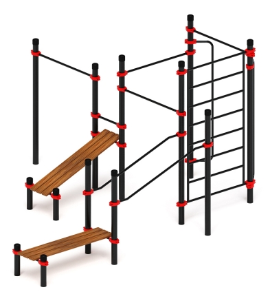 Воркаут ЛОВ 108 красный ВТ 102.18-01, фото 1