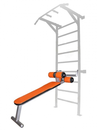 Скамья для пресса навесная на шведскую стенку, фото 1