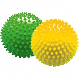 Набор мячей ёжиков ø85мм желтый+зеленый в подарочной упаковке , фото 2