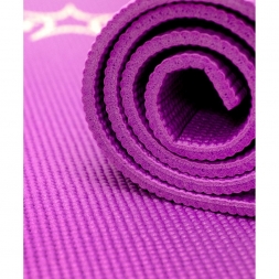 Коврик для йоги FM-101 PVC 173x61x0,8 см, фиолетовый, фото 4