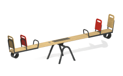 Качели-балансир КБ-01Б4 на четыре места для игровой площадки, фото 1