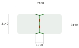 Качели Ветерок 2 К012 с креслами К045 для детских площадок, фото 4