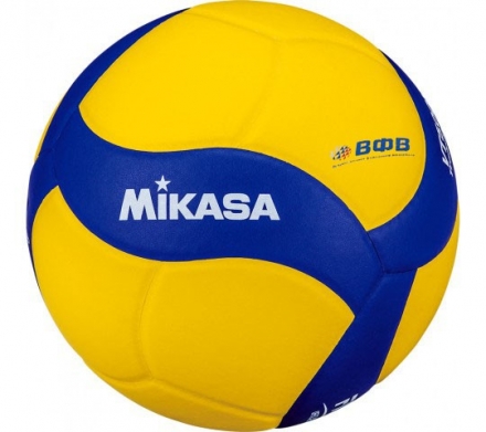 Мяч вол. утяж. &quot;MIKASA VT500W&quot;, р 5, синт.кожа, вес 500г, клееный, сине-желтый, фото 1