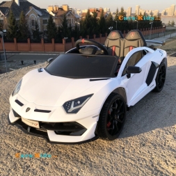 Электромобиль Lamborghini Aventador SVJ — HL328 белый, фото 12