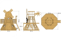 Игровой комплекс TORUDA WOOD Ветряная мельница Игровой комплекс TORUDA WOOD Ветряная мельница