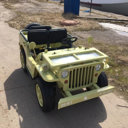 Электромобиль Jeep Willys YKE 4137 4WD хаки, фото 7