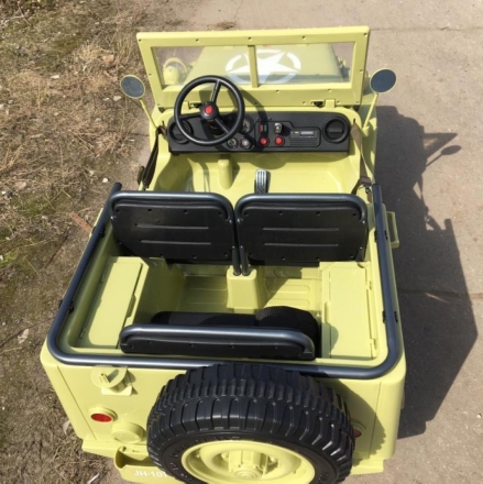 Электромобиль Jeep Willys YKE 4137 4WD хаки, фото 5