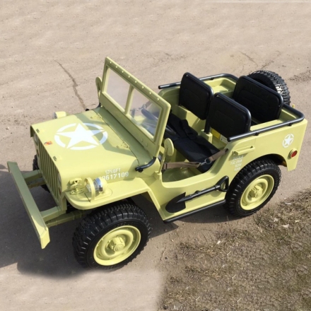 Электромобиль Jeep Willys YKE 4137 4WD хаки, фото 2