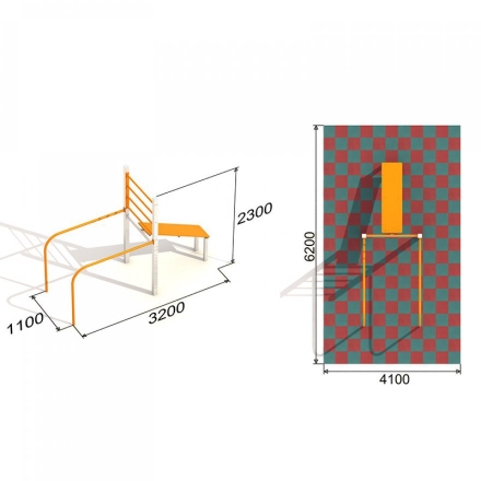 Оборудование для Воркаут ActiSteel S 10 для спортивной площадки, фото 5