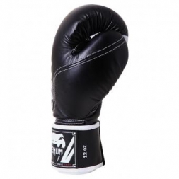 Перчатки боксерские Venum Competitor Boxing Gloves Black Skintex Leather (Black Line), фото 2