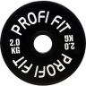 Изображение товара Диск для штанги каучуковый, черный, PROFI-FIT D-51, 2 кг