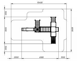 Детская игровая площадка Морской ДИК 2.17.03-01 H=1500, фото 6