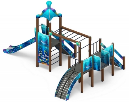 Детская игровая площадка Морской ДИК 2.17.03-01 H=1500, фото 4