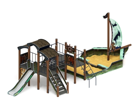 Детская игровая площадка Летучий Голландец Парусник ДИК 2.03.3.02-04 Н=1200, фото 4