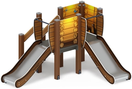 Горка двойная Малыш (Эко) - ИО 41.01.02-02 - Н=750, фото 1