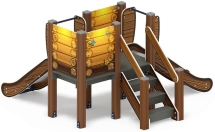 Горка двойная Малыш (Эко) - ИО 41.01.02-02 - Н=750 Горка двойная Малыш (Эко) - ИО 41.01.02-02 - Н=750