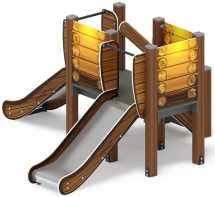 Горка двойная Малыш (Эко) - ИО 41.01.02-02 - Н=750 Горка двойная Малыш (Эко) - ИО 41.01.02-02 - Н=750