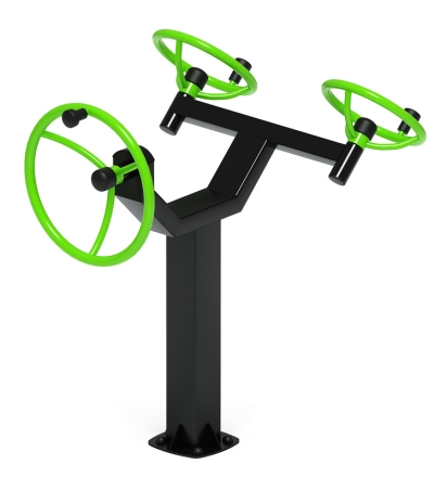 Рули (положение сидя) зеленый - Уличный тренажер - СТ 104-12, фото 4