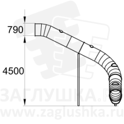 Тоннельная металлическая горка с иллюминаторами высотой 4500 мм, фото 4