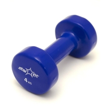 Гантель виниловая DB-101 4 кг, темно-синяя